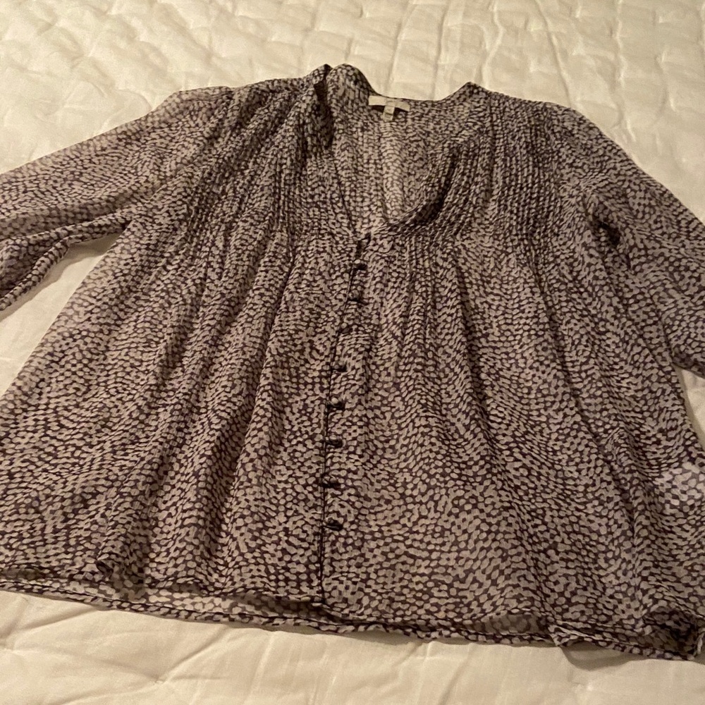 Joie Black and White Patterned Tunic